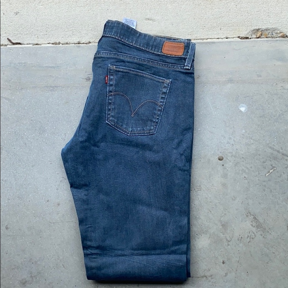 Levi hard denim jeans.